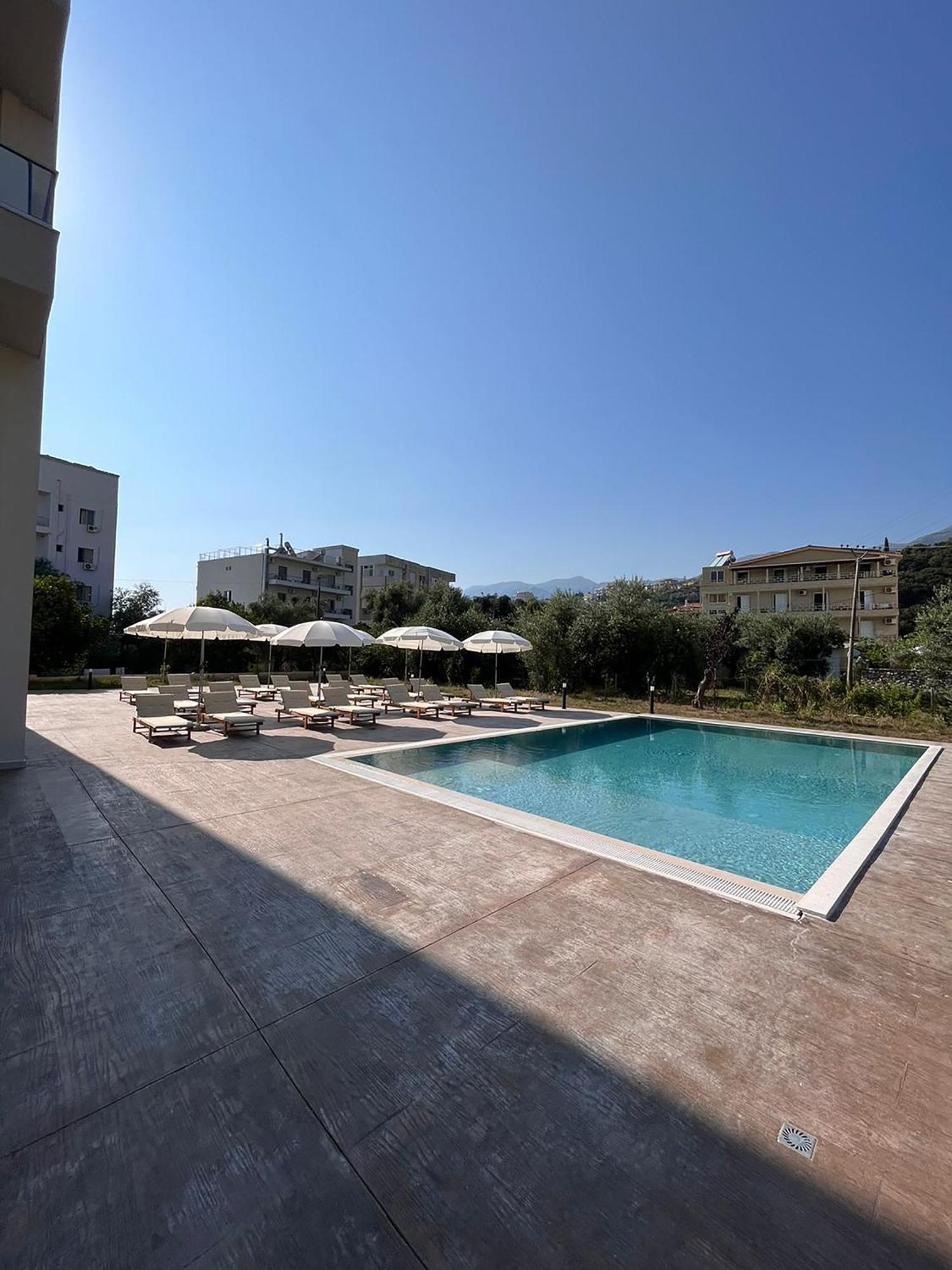 The Blue Wave Hotel Himare Buitenkant foto