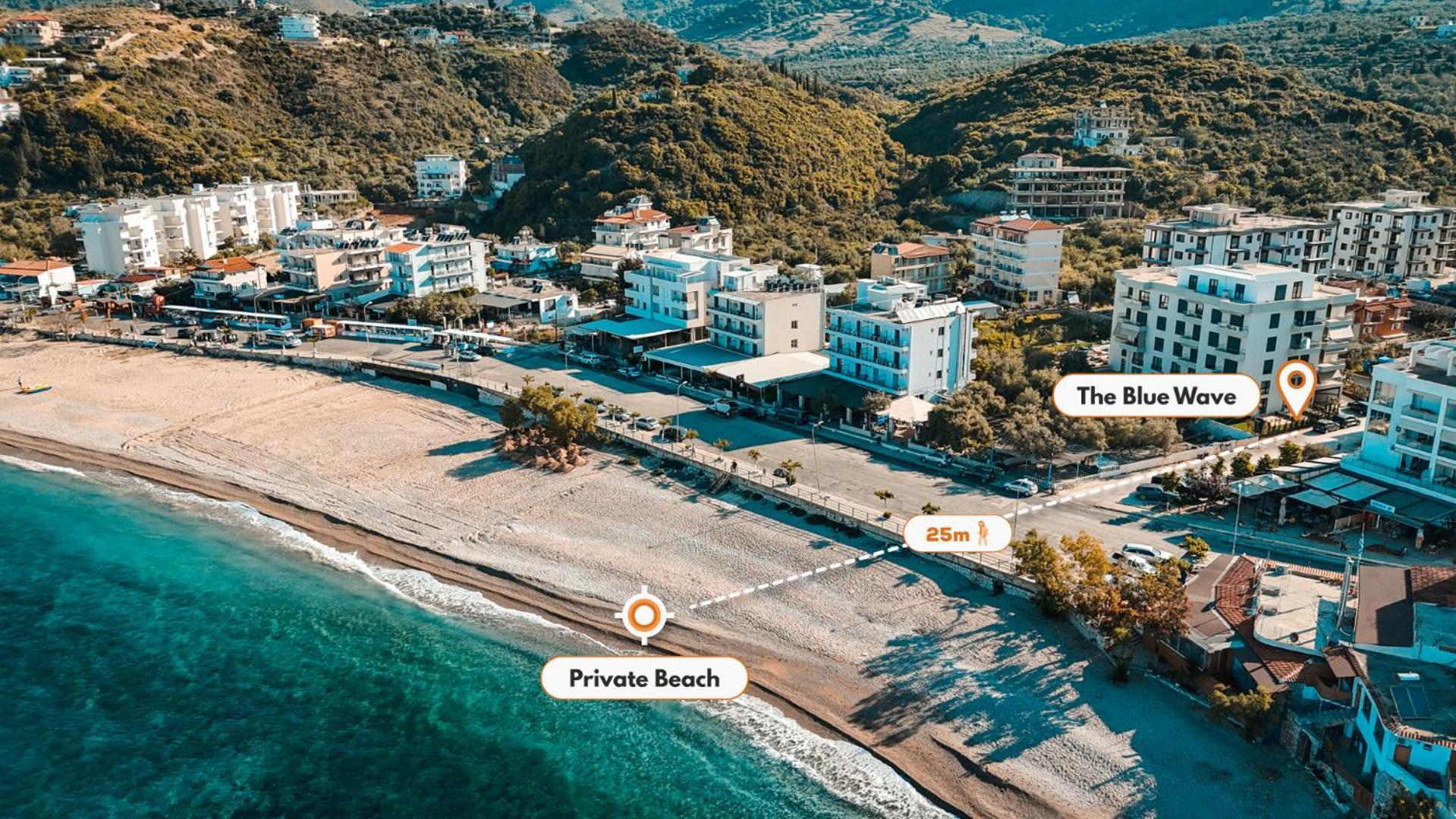 The Blue Wave Hotel Himare Buitenkant foto